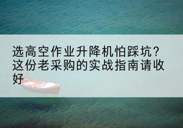 武夷山高空作业升降机厂家推荐-选高空作业升降机怕踩坑？这份老采购的实战指南请收好